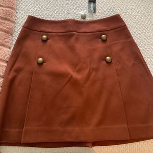 Burnt orange/red high waisted skirt